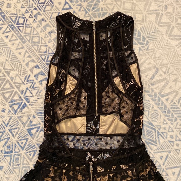 Bebe Black Lace Cutout Dress - Picture 7 of 9